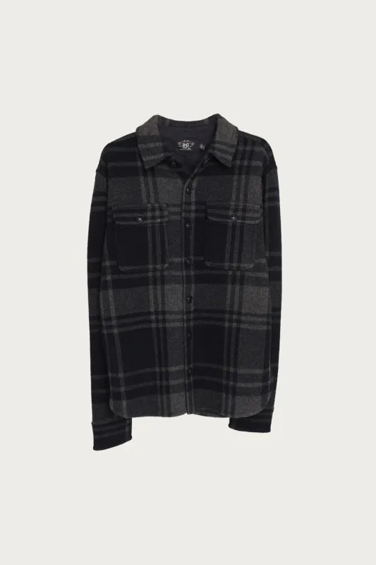 Wool/Cashmere Flannel - Black/Grey made by RRL