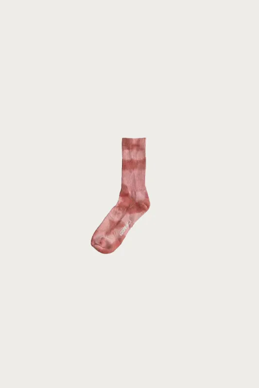 Tie Dye Crew Socks - Pink made by Gramicci