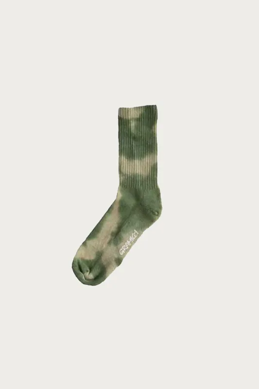 Tie Dye Crew Socks - Green made by Gramicci