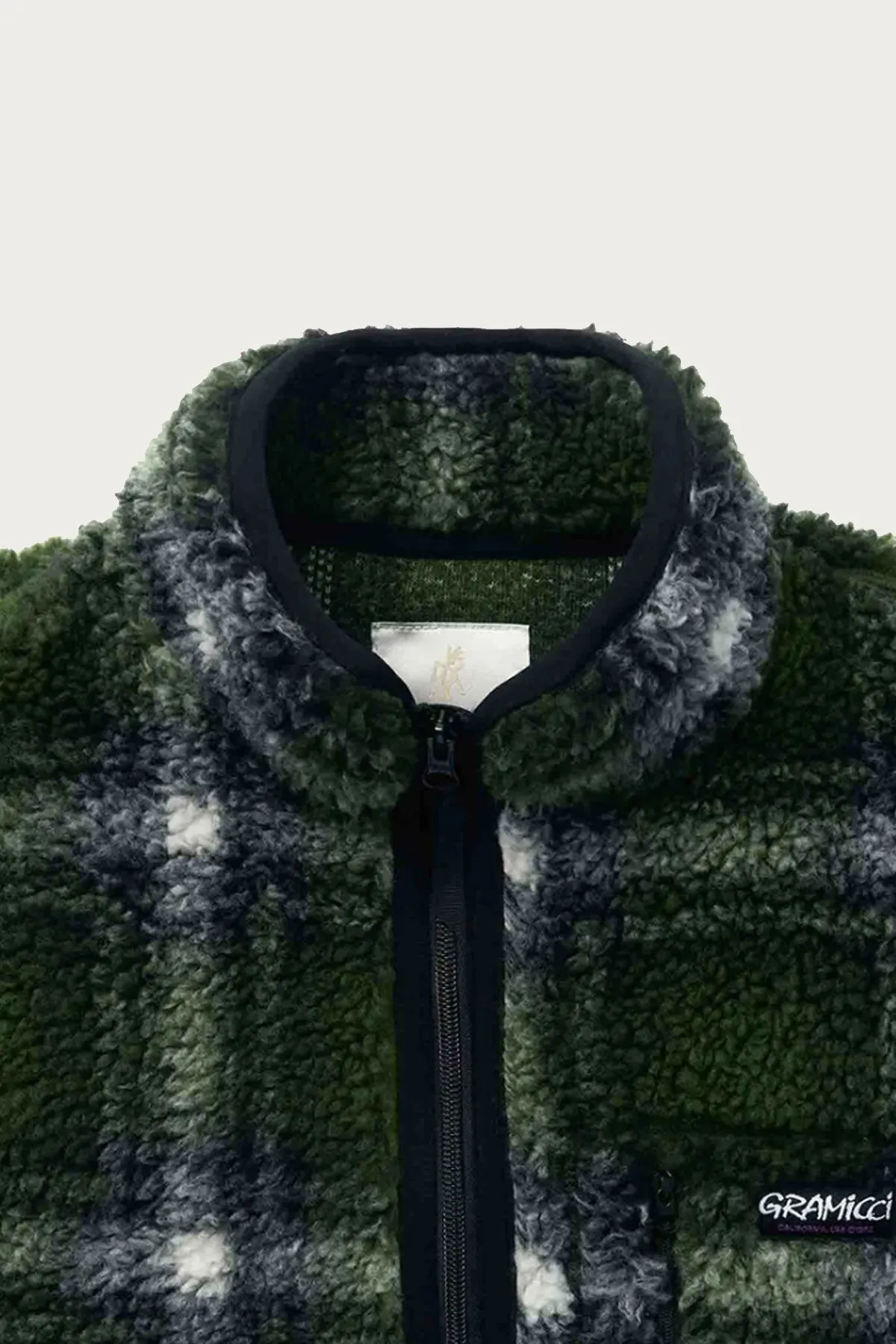 Shadow Plaid Sherpa Jacket - Olive Shadow Plaid sold by Canoe Club product image thumbnail 2