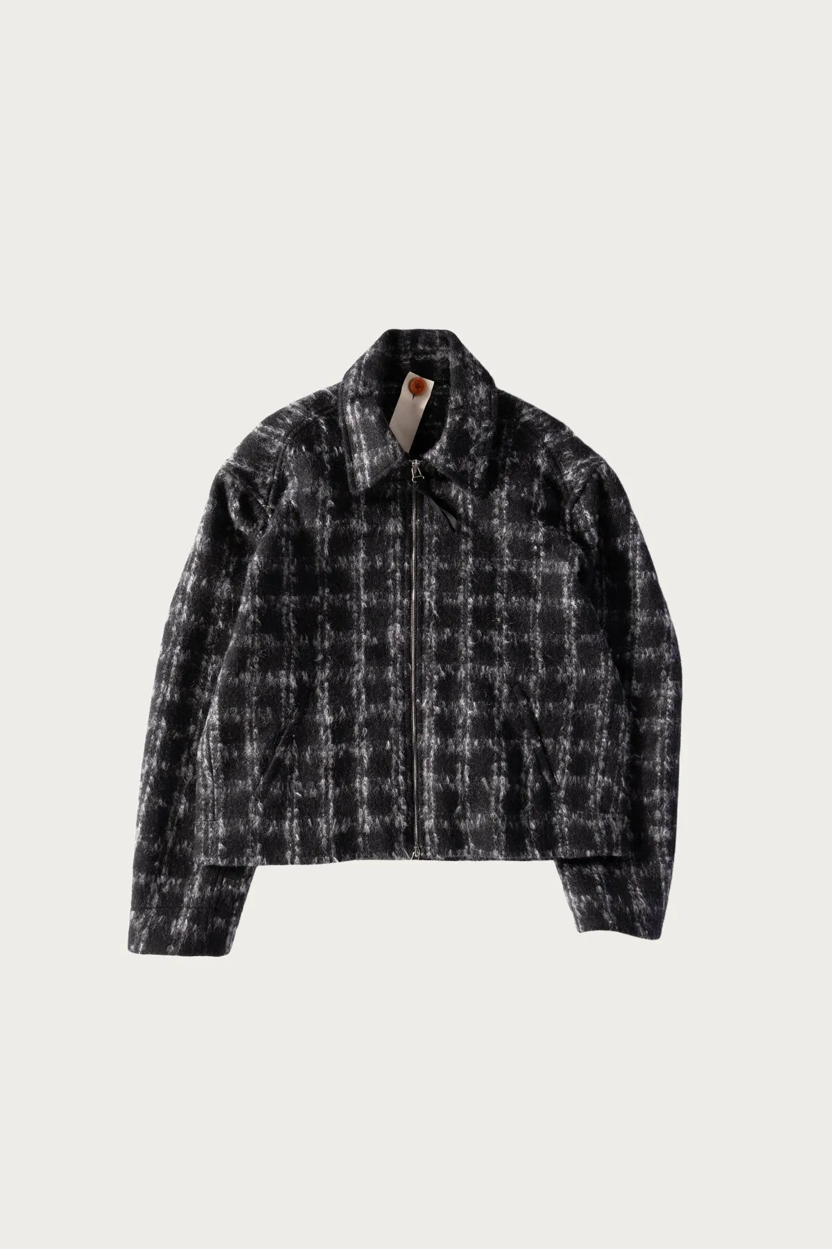 Cropped Slow Jacket - Mohair Check sold by Canoe Club