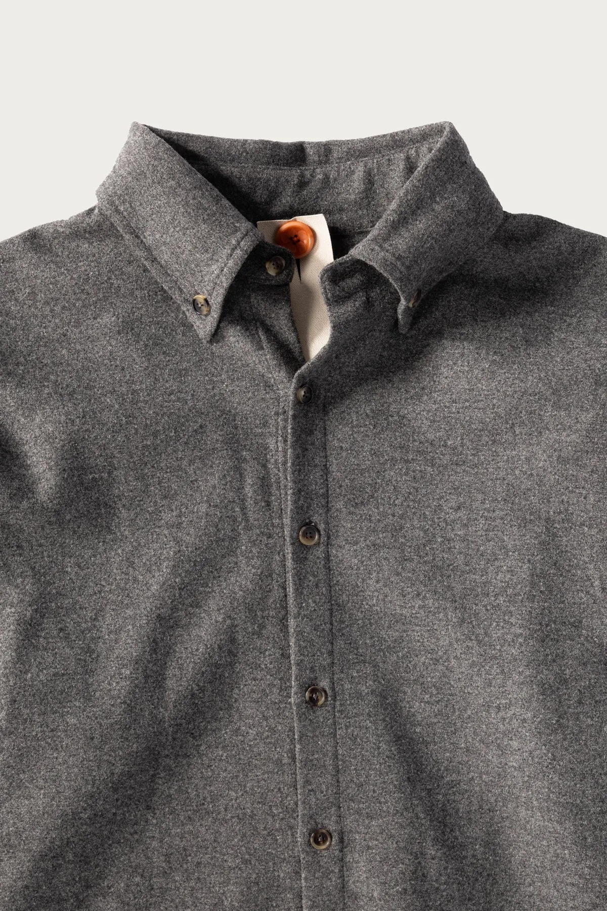 Simple Shirt - Graphite Brushed Wool sold by Canoe Club product image thumbnail 2