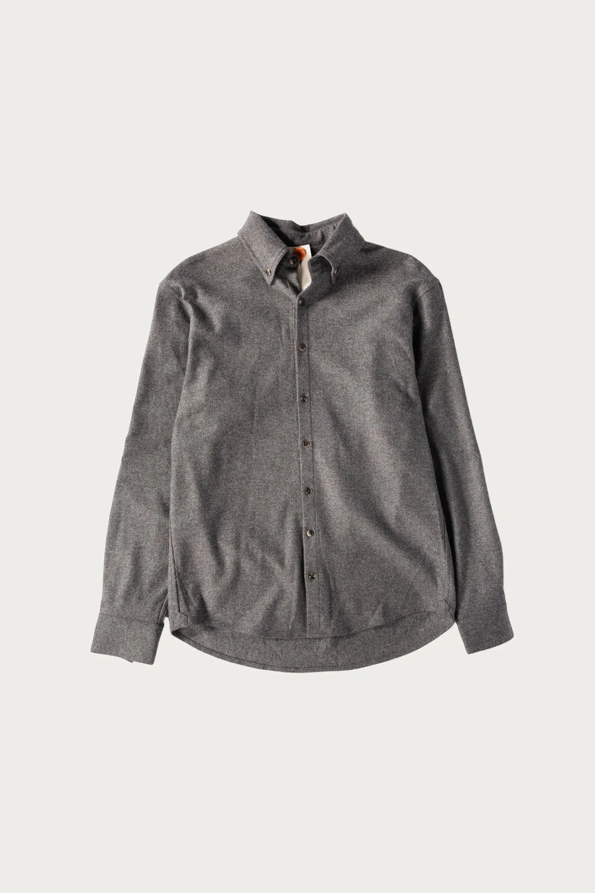 Simple Shirt - Graphite Brushed Wool sold by Canoe Club