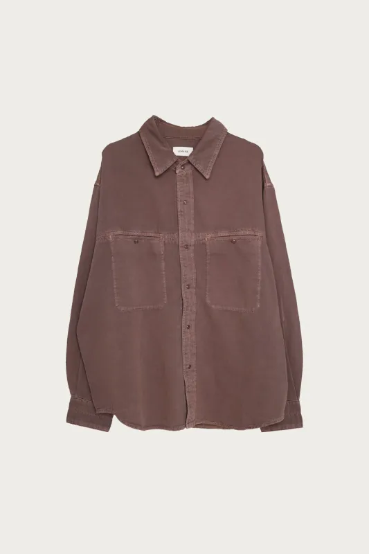 Denim Shirt With Snaps - Denim Snow Mauve made by Lemaire