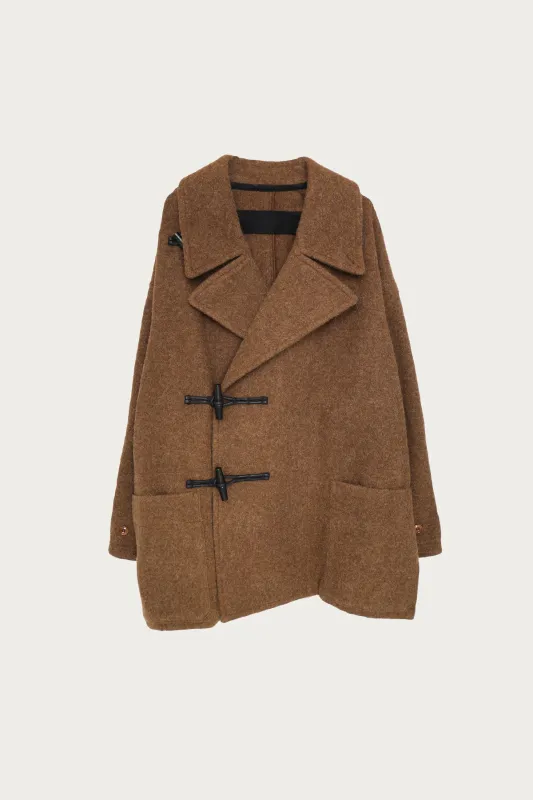 Short Duffle Coat - Brown made by Lemaire