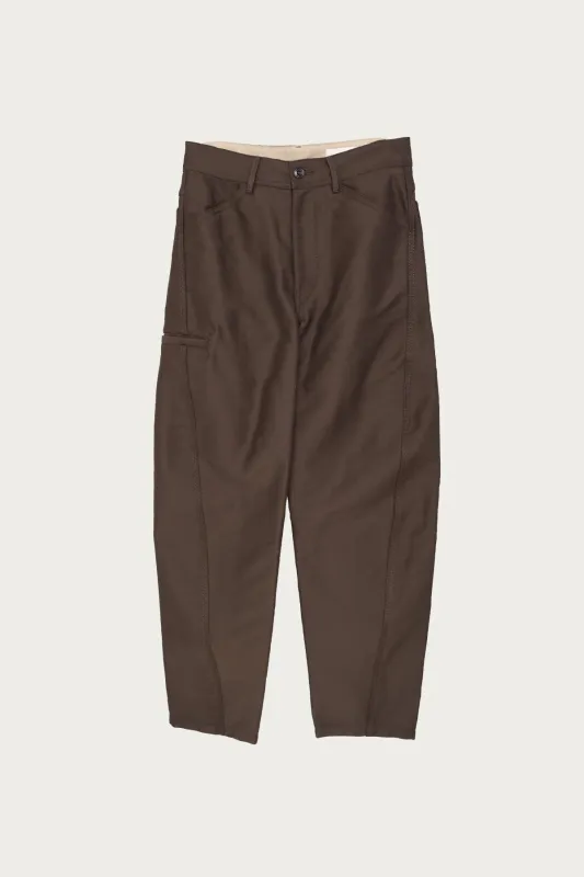 Twisted Workwear Pants - Dark Brown made by Lemaire