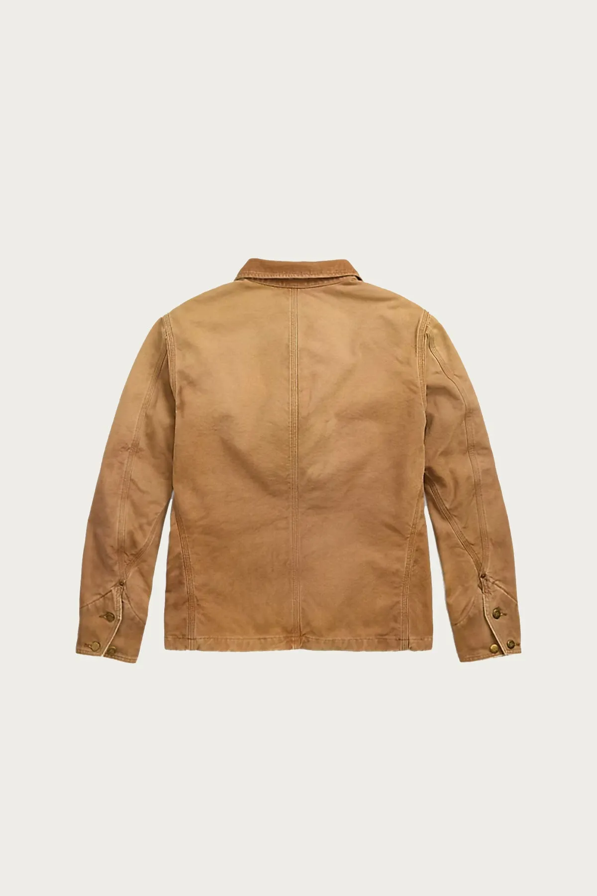 Corduroy-Collar Canvas Jacket - Vintage Khaki sold by Canoe Club product image thumbnail 2