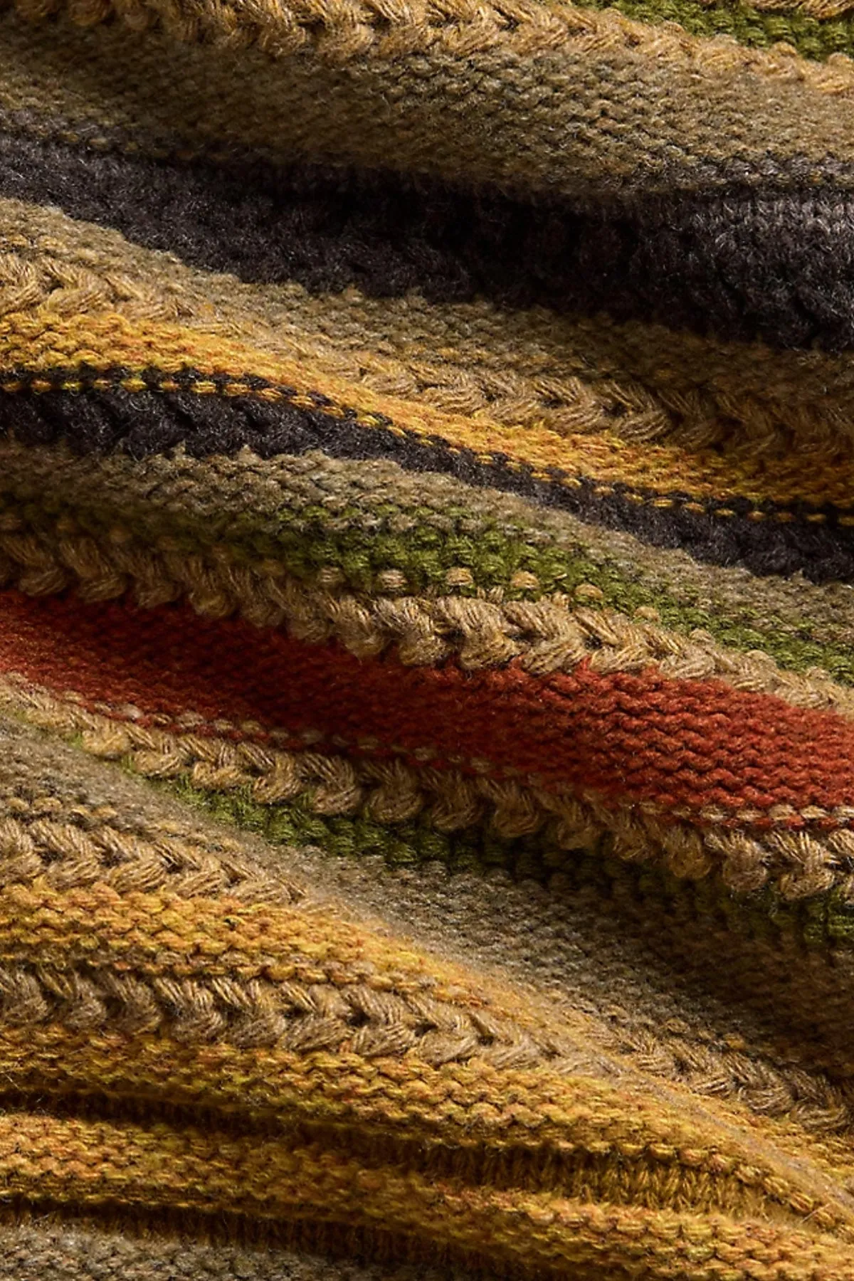 Striped Wool Shawl-Collar Cardigan - Brown Multi sold by Canoe Club product image thumbnail 5