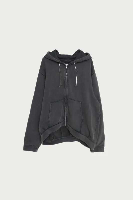 Zip Hoodie - Black Old Dye sold by Canoe Club
