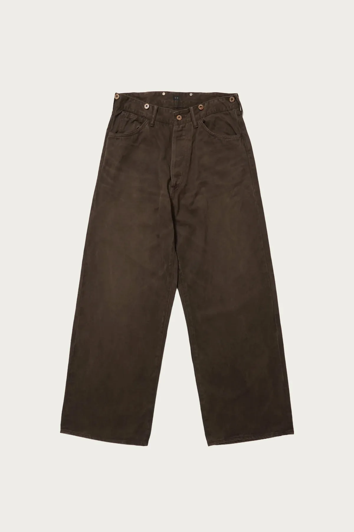 Lot.209 Buckle-Backed Trouser - Damaged Mud Dye sold by Canoe Club