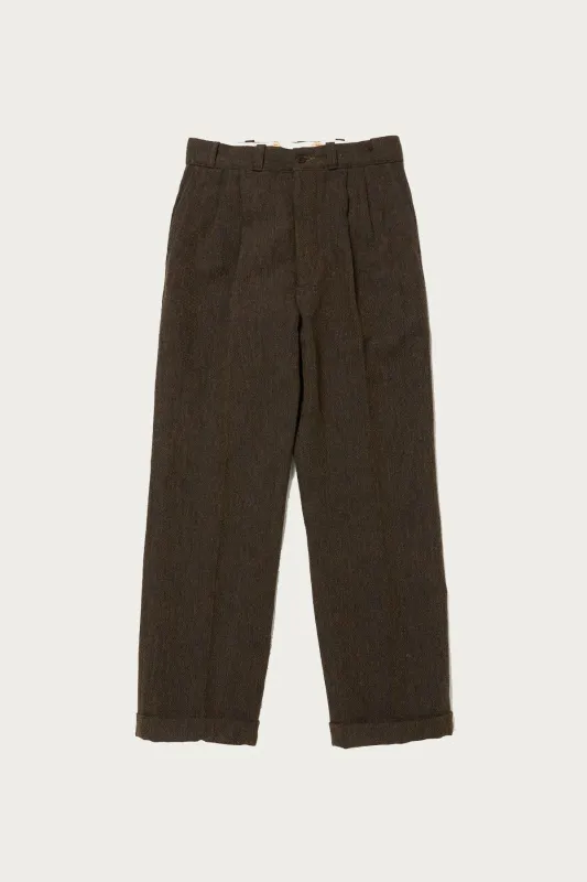 Lot.201 Work Trousers - Brown made by Taiga Takahashi Mens