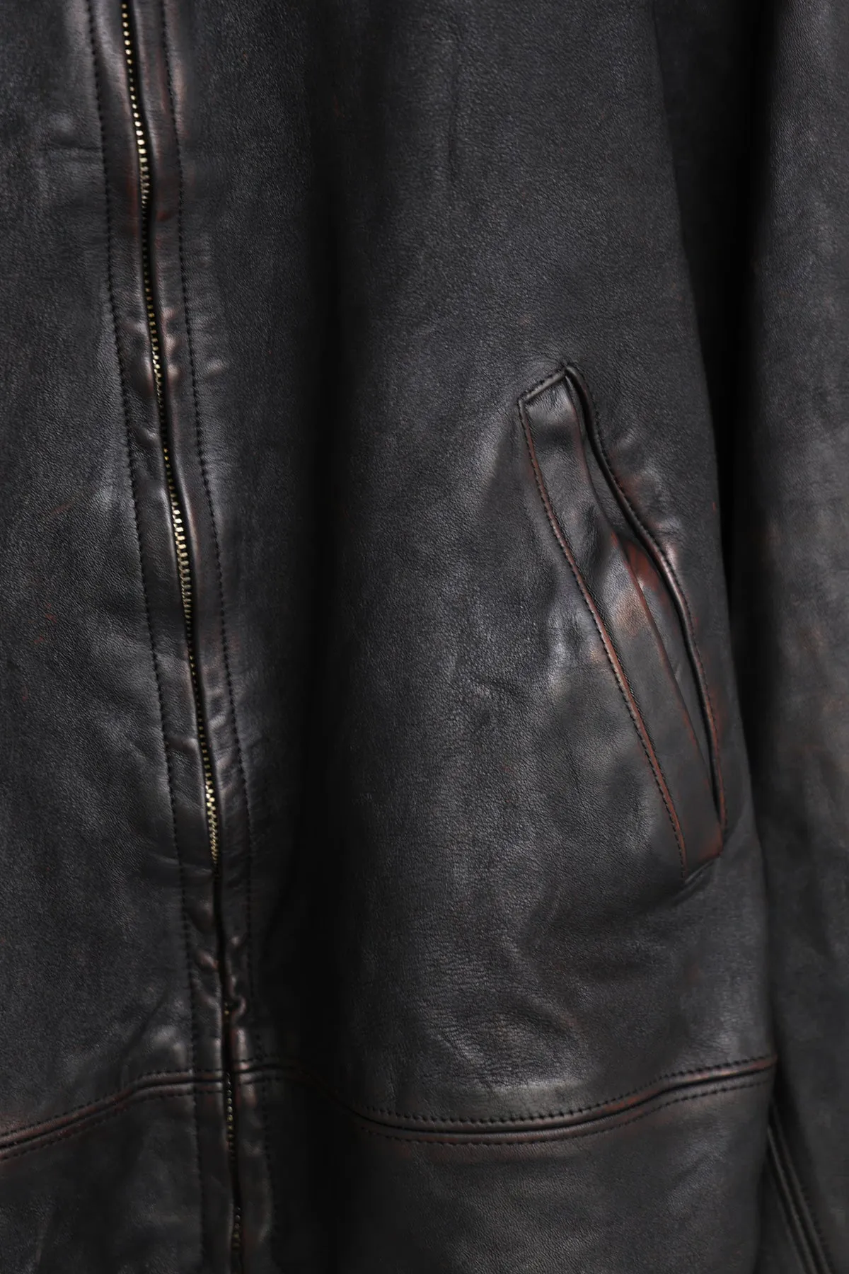 Lot.802 Cossack Leather Jacket - Damaged Black sold by Canoe Club product image thumbnail 2
