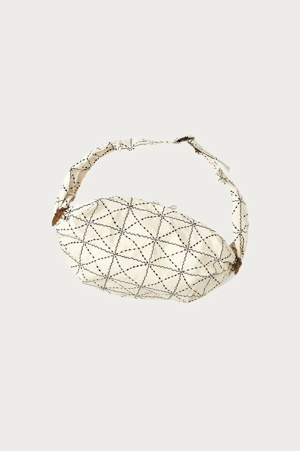 Paraffin Cloth FOLK-DOJO Embroidery SNUFKIN Bag - Natural sold by Canoe Club