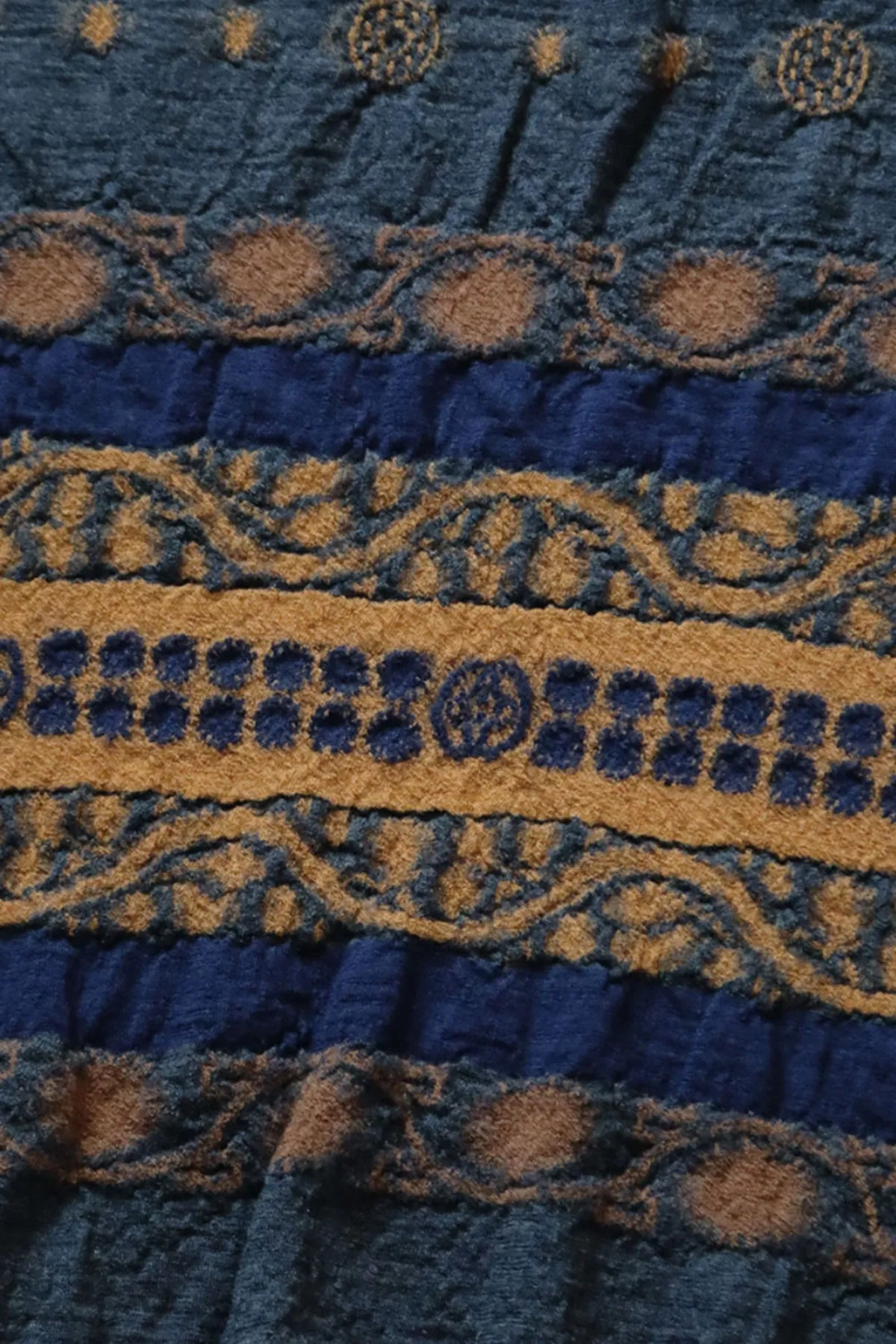 Fulling Wool Scarf COPTIC SKULL - Navy sold by Canoe Club product image thumbnail 2