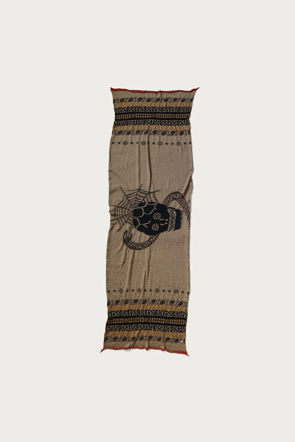 Fulling Wool Scarf COPTIC SKULL - Beige sold by Canoe Club