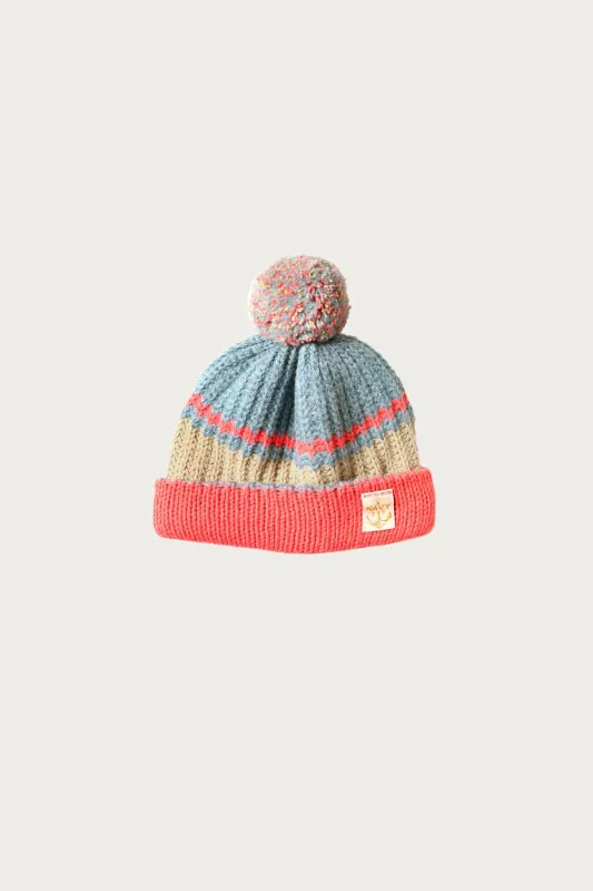 3G Wool Cable Knit Cap - Flash Pink made by Kapital