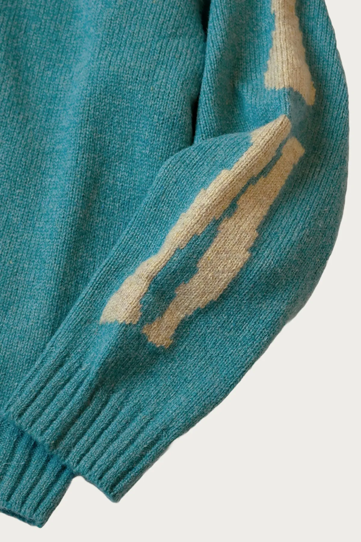 5G Wool BONE Crew Sweater - Sax sold by Canoe Club product image thumbnail 3