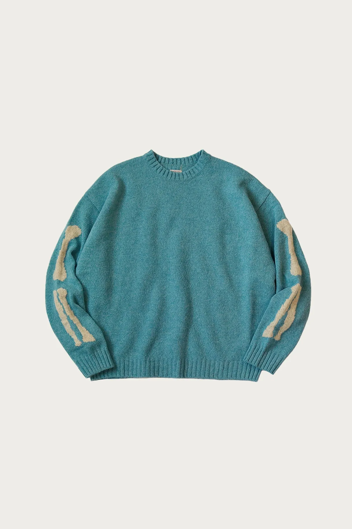 5G Wool BONE Crew Sweater - Sax sold by Canoe Club