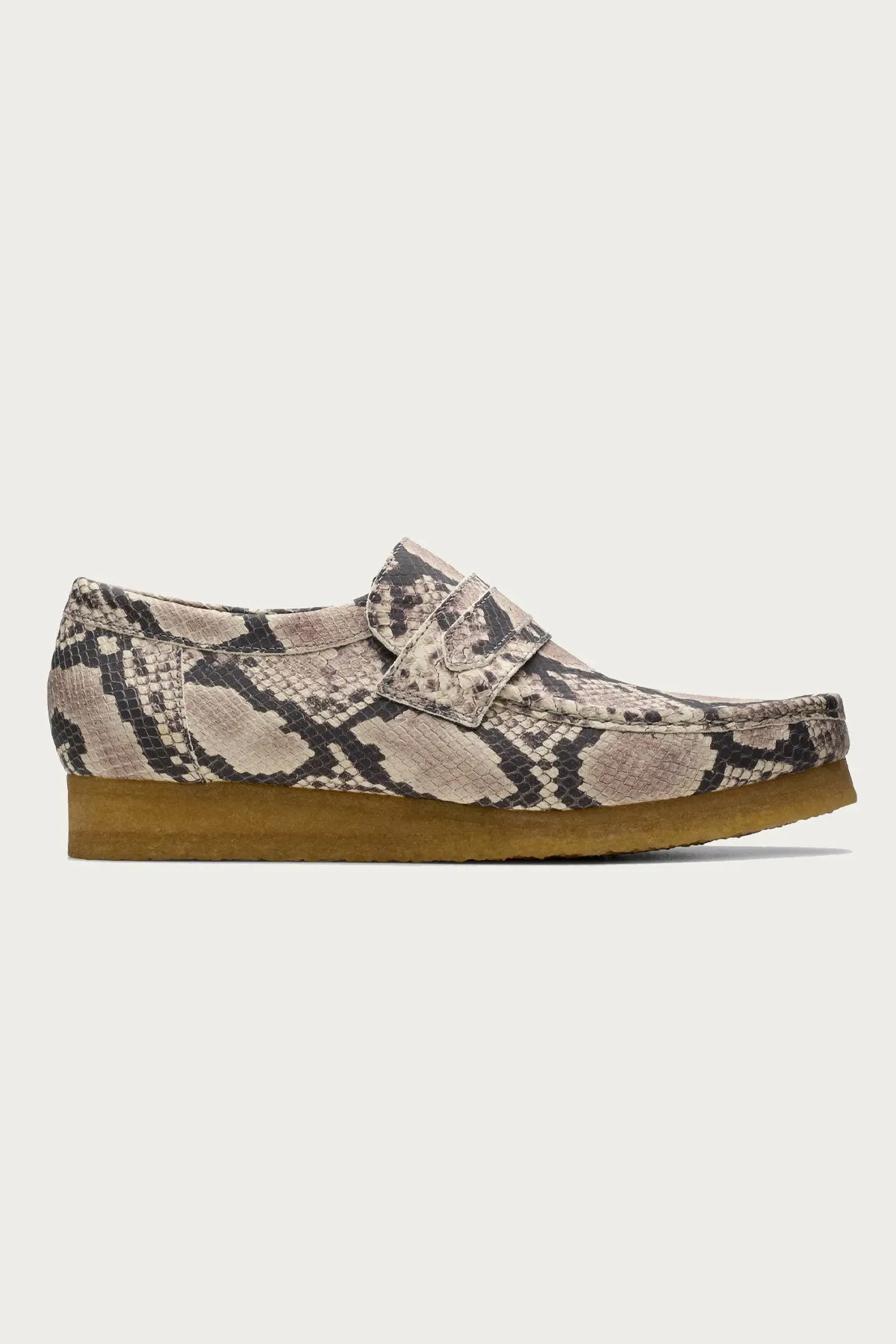 Wallabee Loafer - Grey Snake Leather sold by Canoe Club