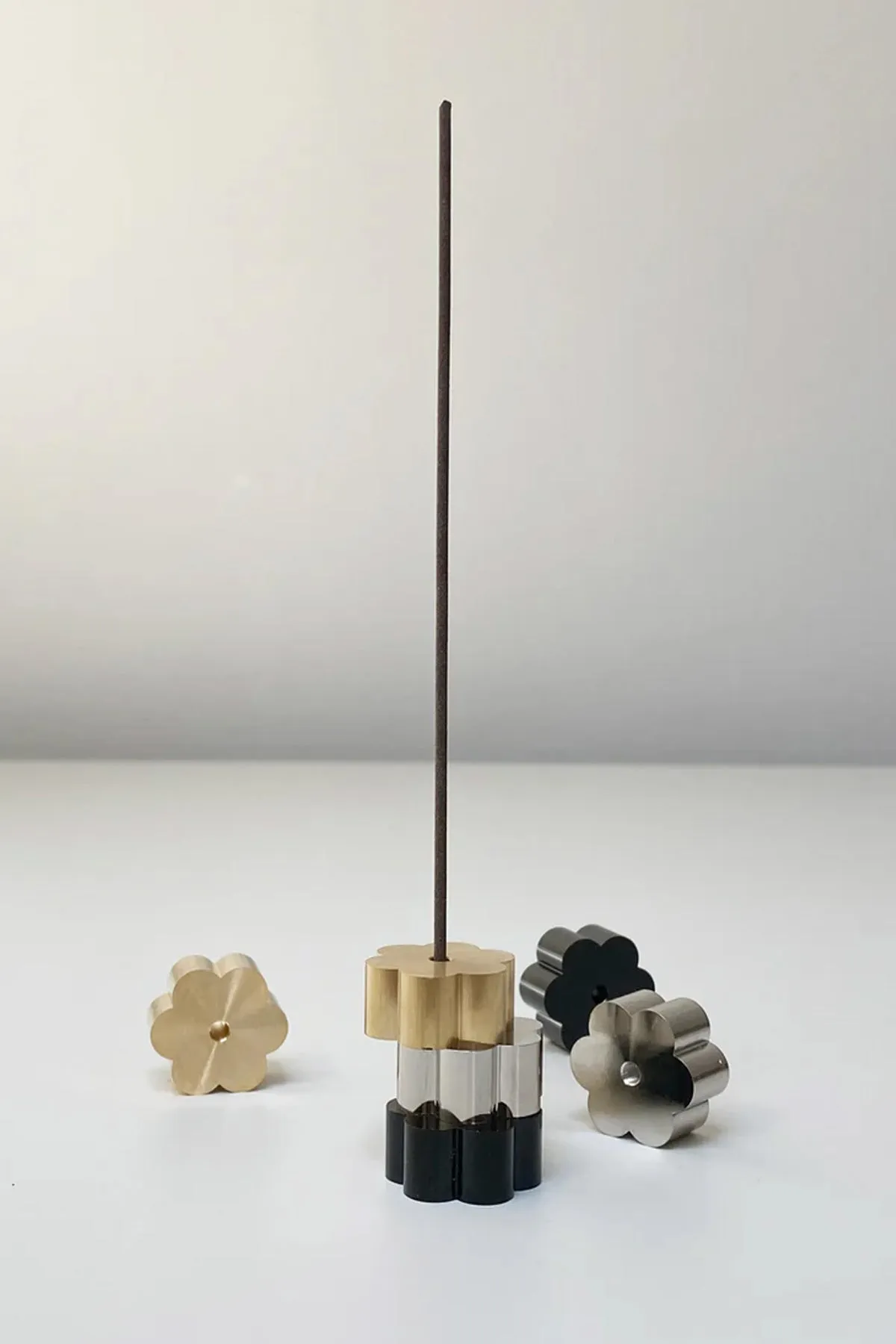 Mini Flower Incense Holder - Satin Brass sold by Canoe Club product image thumbnail 2