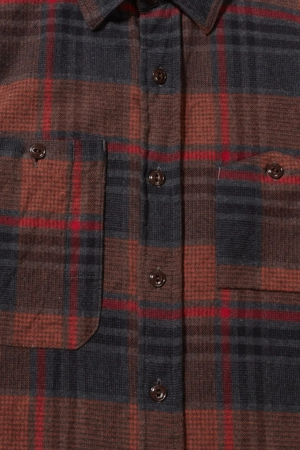 Work Shirt - Orange/Red Cotton Plaid Flannel sold by Canoe Club product image thumbnail 4