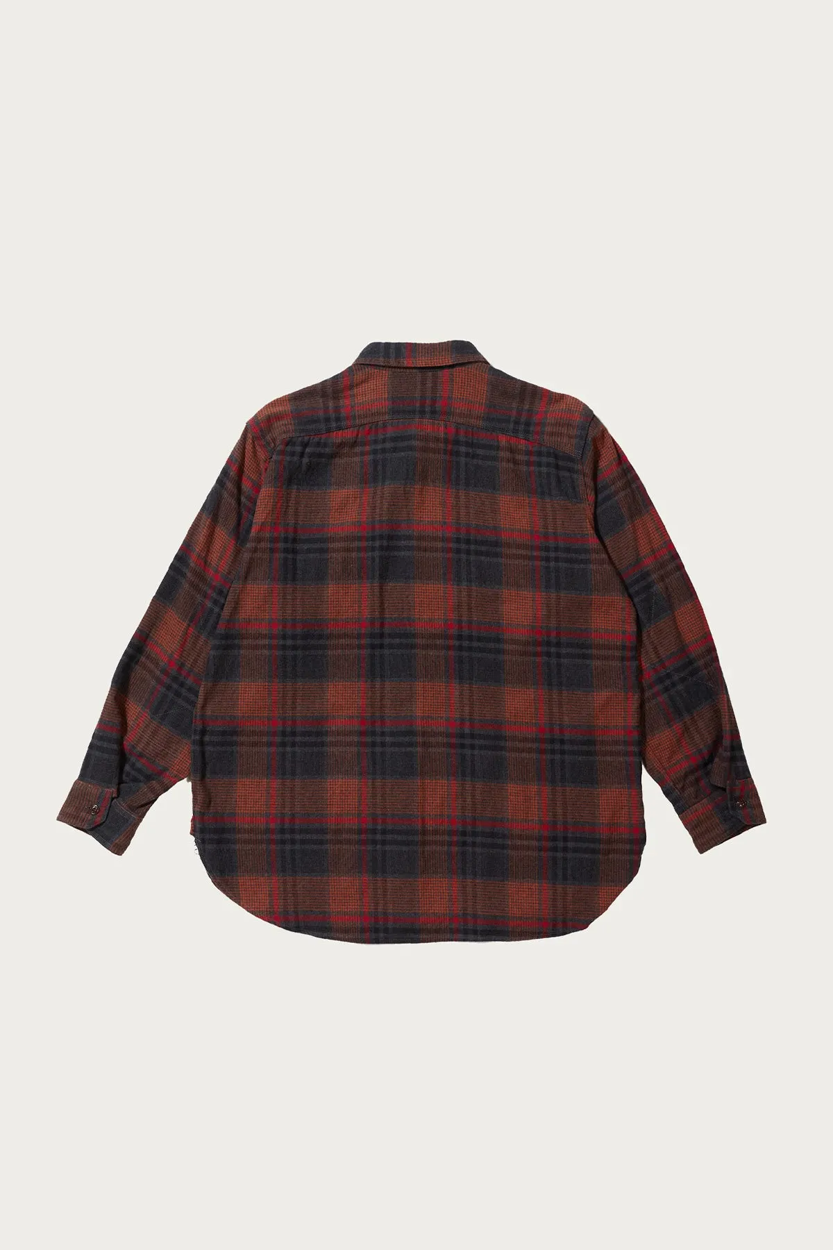 Work Shirt - Orange/Red Cotton Plaid Flannel sold by Canoe Club product image thumbnail 2