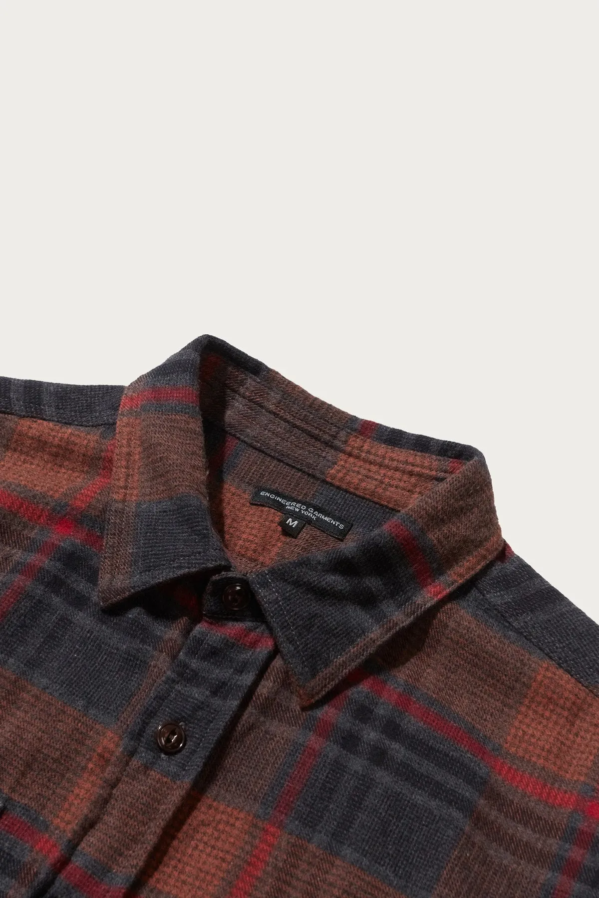 Work Shirt - Orange/Red Cotton Plaid Flannel sold by Canoe Club product image thumbnail 3