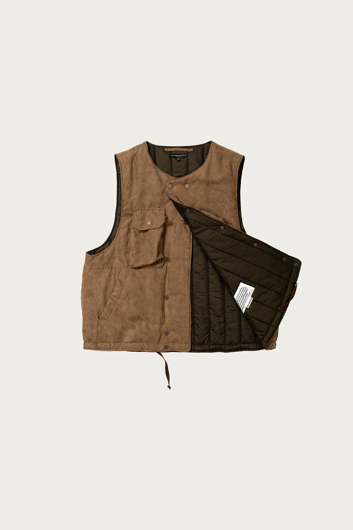 Cover Vest - Khaki Polyester Lightweight Fake Suede sold by Canoe Club product image thumbnail 2