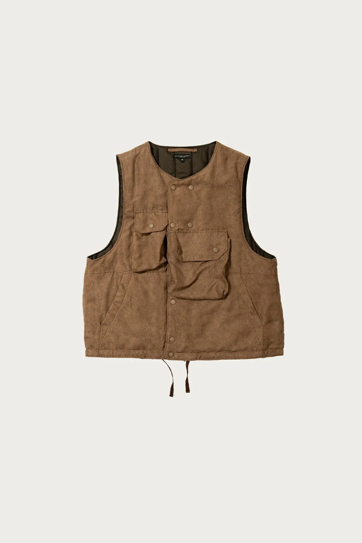 Cover Vest - Khaki Polyester Lightweight Fake Suede sold by Canoe Club