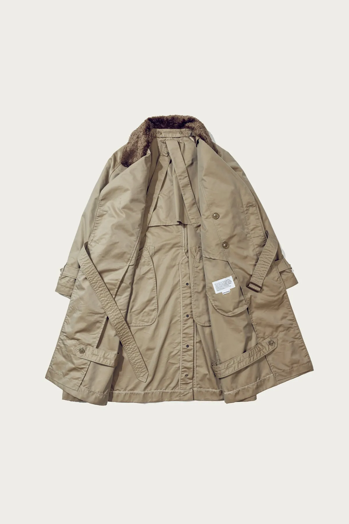 Storm Coat - Khaki Nylon 3 Layer Cloth sold by Canoe Club product image thumbnail 2