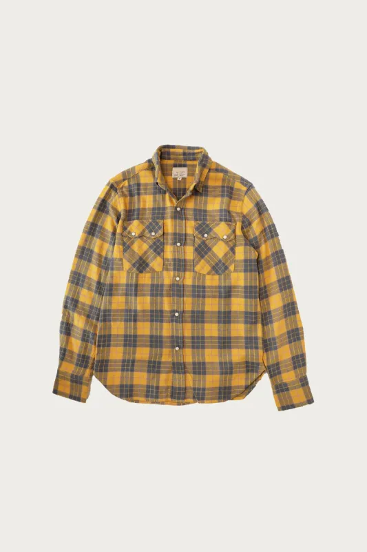 Washed Flannel Pearlsnap Shirt - Daybreak made by Wythe NY