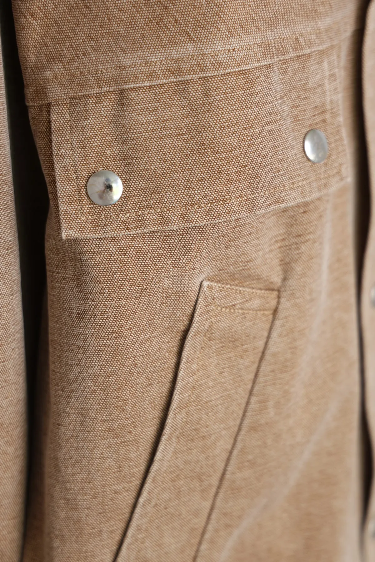 Washed Organic Canvas Hunting Blouson - Light Brown sold by Canoe Club product image thumbnail 2