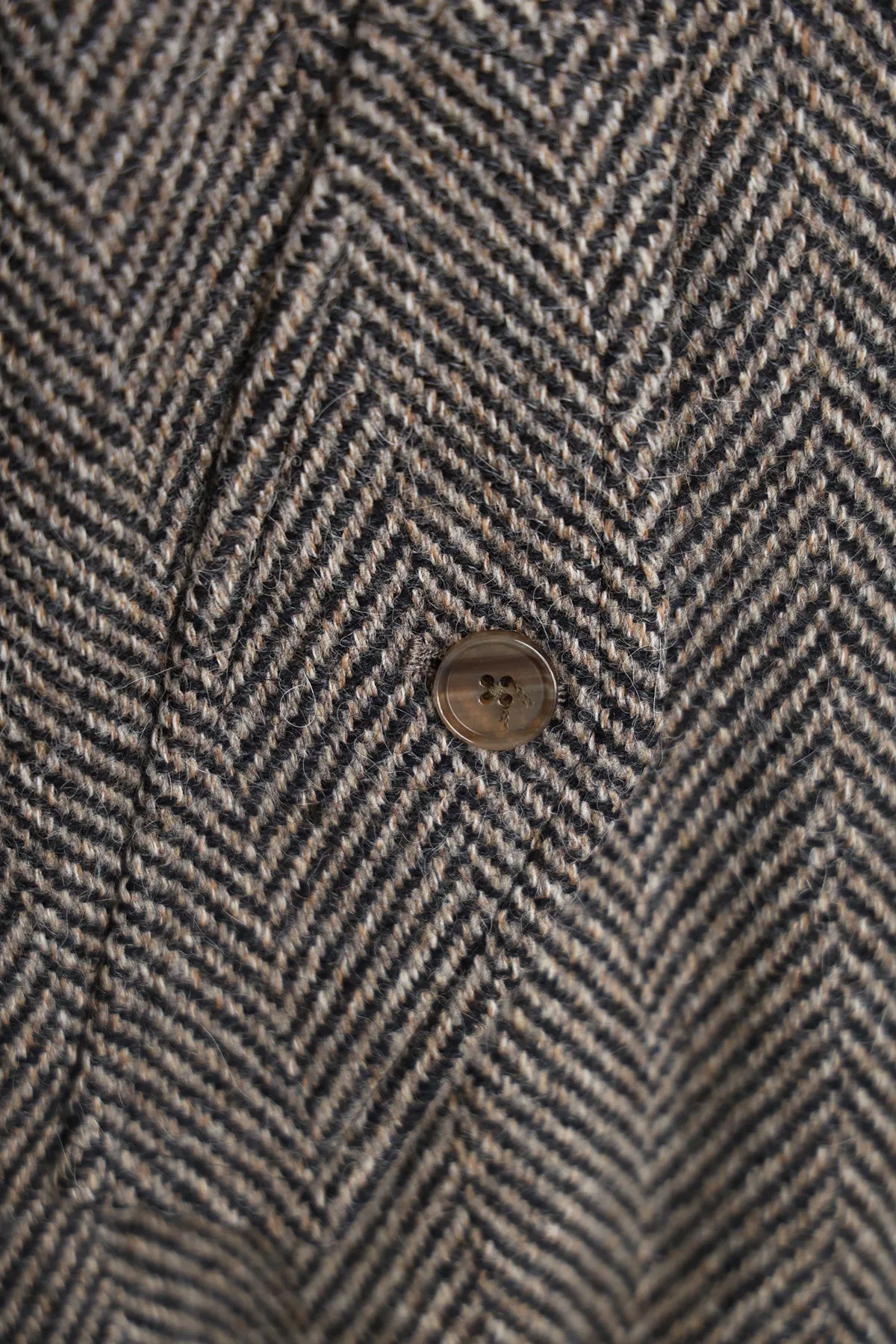 Lama Shetland Wool Tweed Zip Blouson - Khaki Tweed sold by Canoe Club product image thumbnail 3