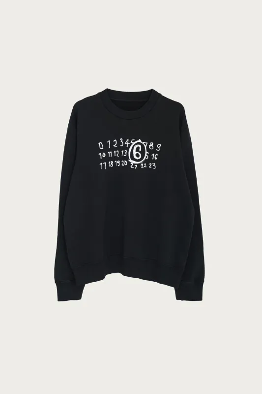 Numbers Crewneck - Black made by Maison Margiela