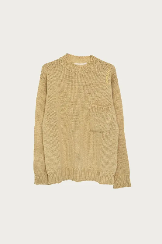 Soft Shetland Sweater w/ Embroidery - Vanilla made by Marni