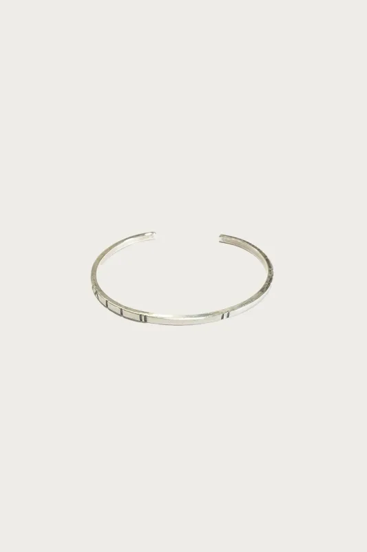 Stamp Bangle - Thin/Vertical Lines made by North Works