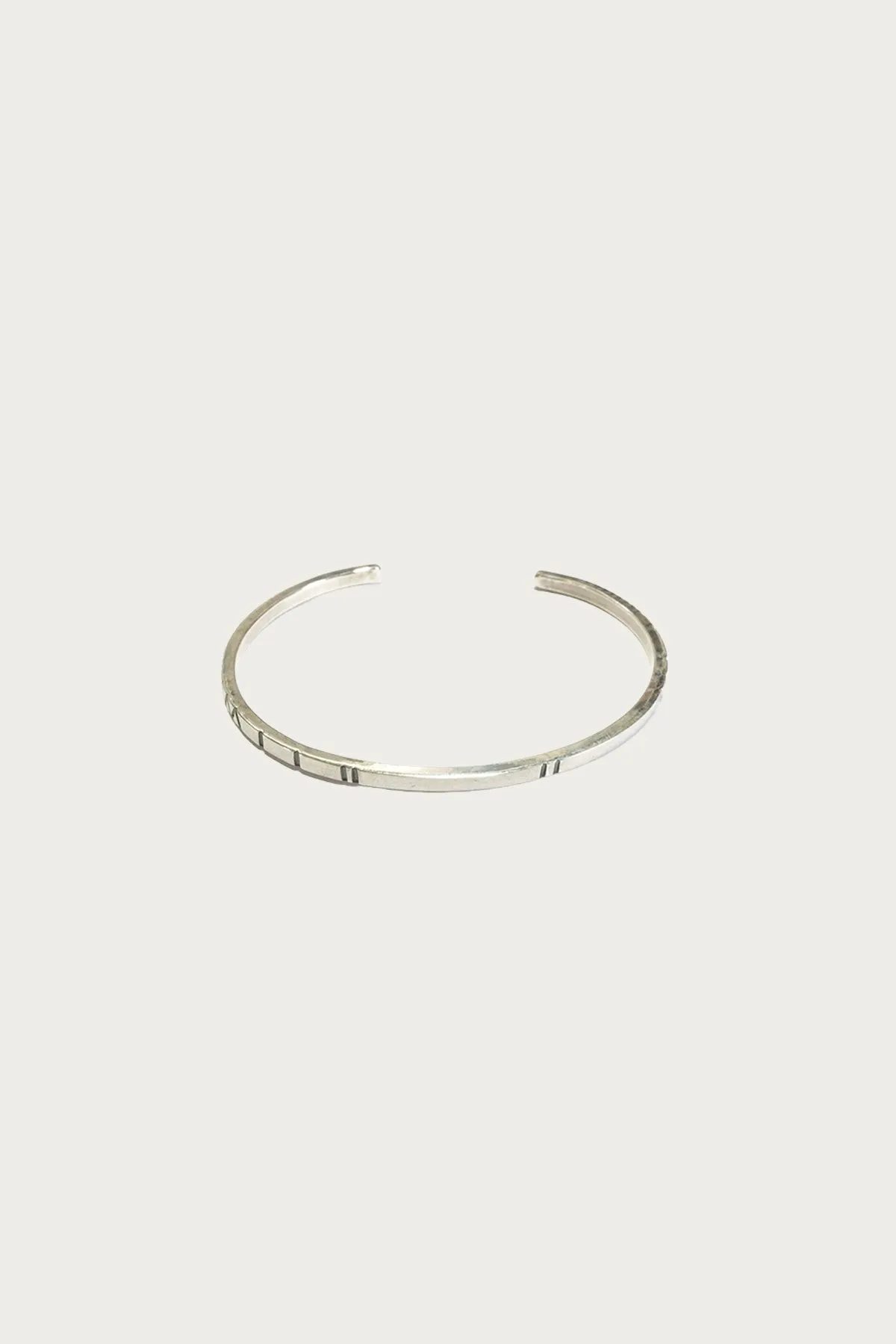 Stamp Bangle - Thin/Vertical Lines sold by Canoe Club