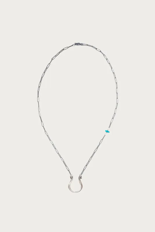 Coin Horseshoe and Turquoise Necklace made by Canoe Club