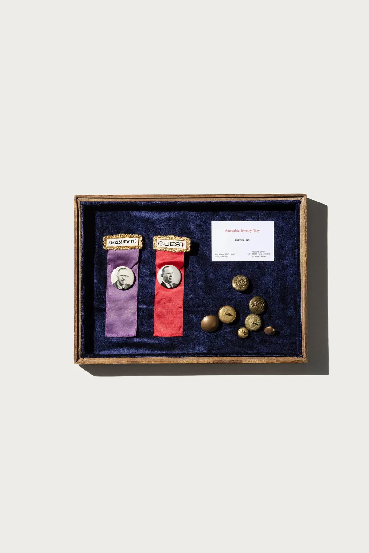 Stackable Jewelry Tray - Navy Blue sold by Canoe Club product image thumbnail 2