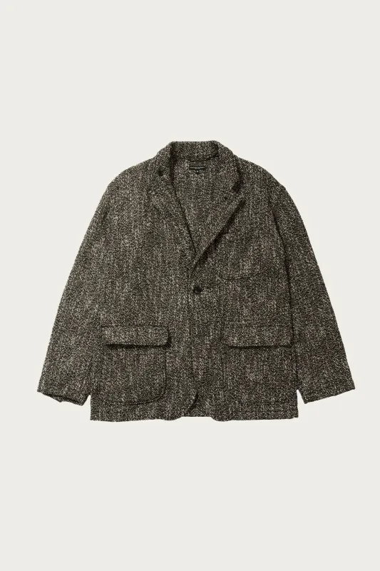 Loiter Jacket - Brown/Black Wool Homespun made by Engineered Garments