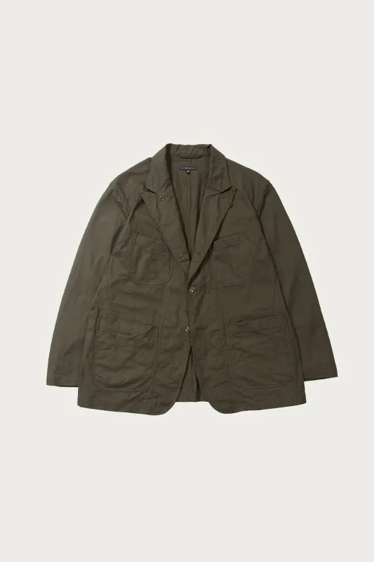 Bedford Jacket - Olive Cotton Brushed Herringbone made by Engineered Garments
