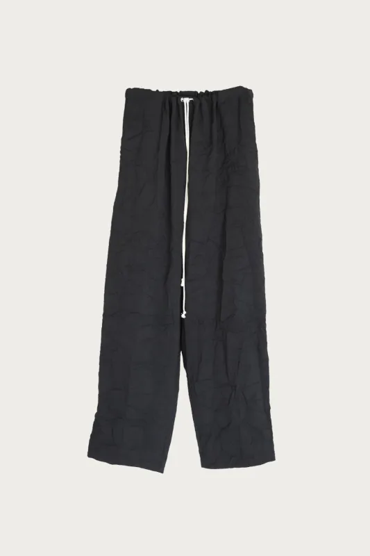 Simple Pants - Black Wrinkled Wool/Poly Twill made by Camiel Fortgens