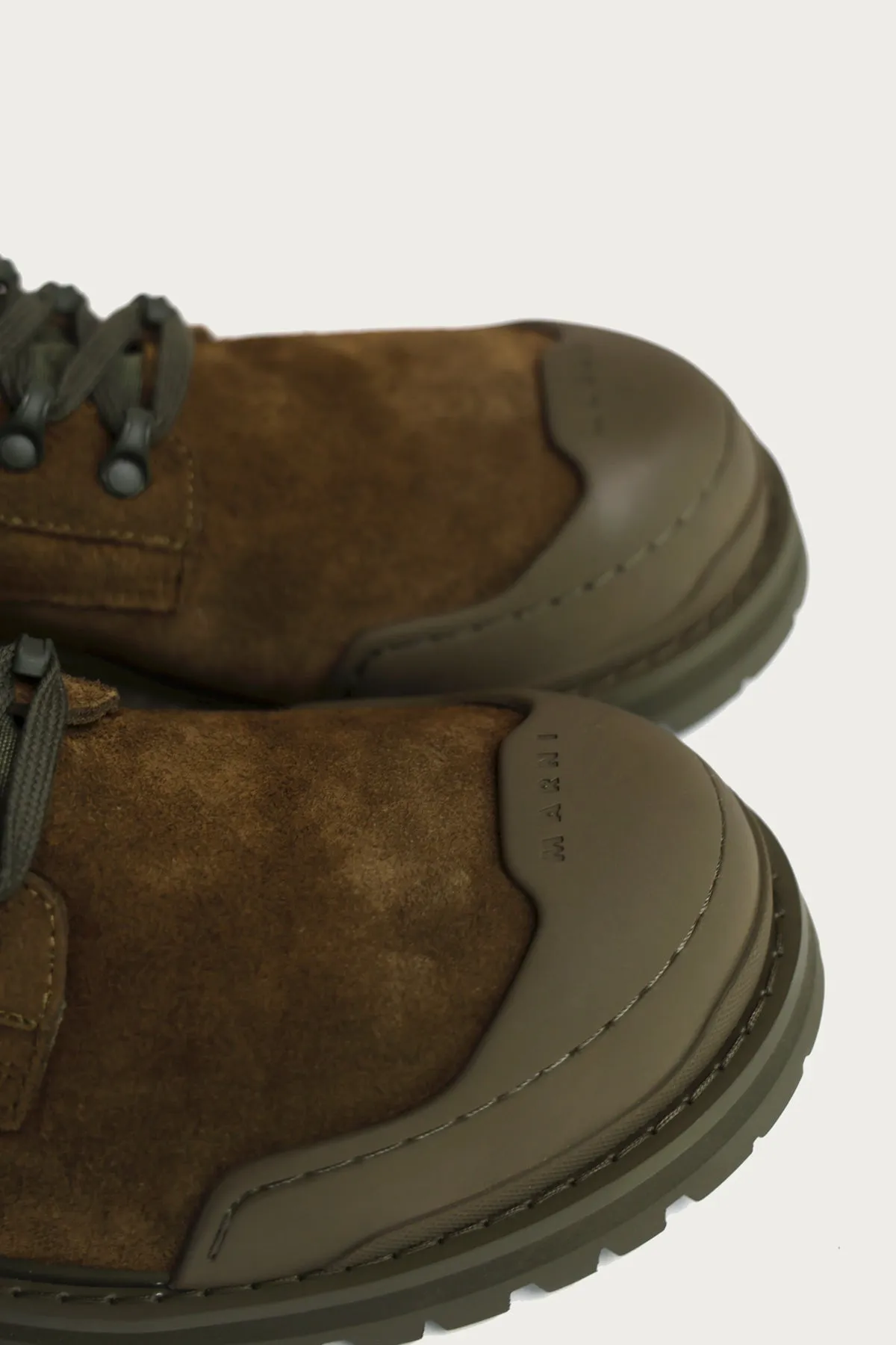 Green Suede Combat Boot - Brown/Green sold by Canoe Club product image thumbnail 5