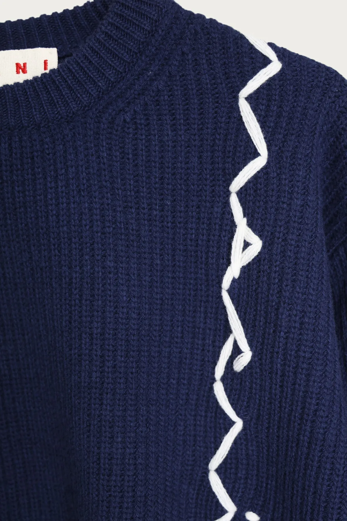 Embroidered Logo Roundneck Sweater - Light Navy sold by Canoe Club product image thumbnail 2