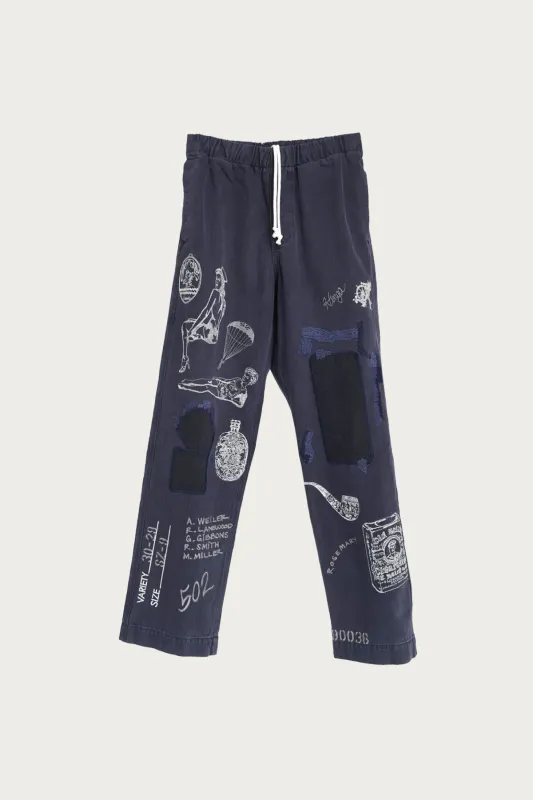 Duffle Pant - Navy sold by Canoe Club