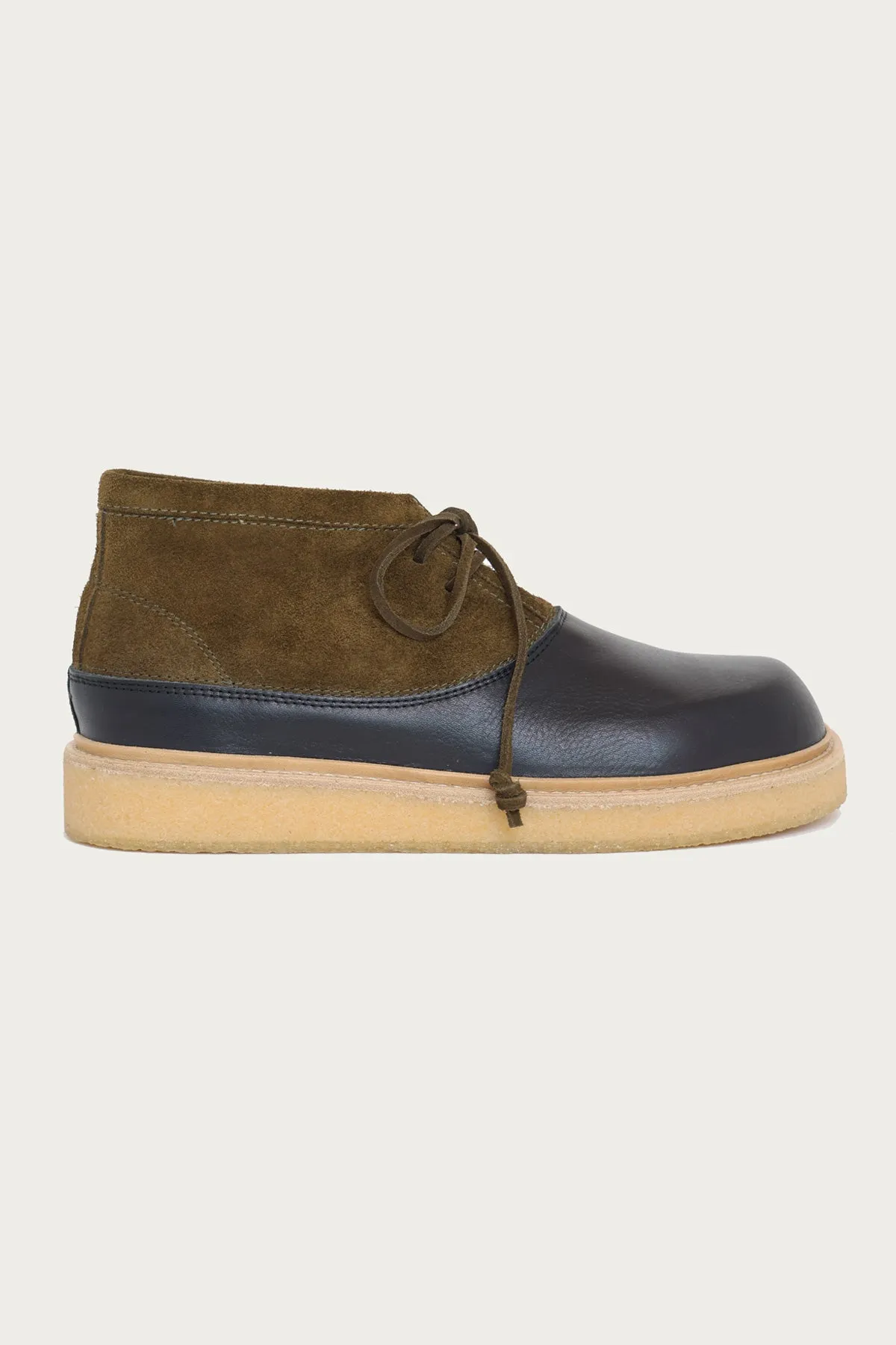 Two-Tone Boots - Dark Brown/Black sold by Canoe Club