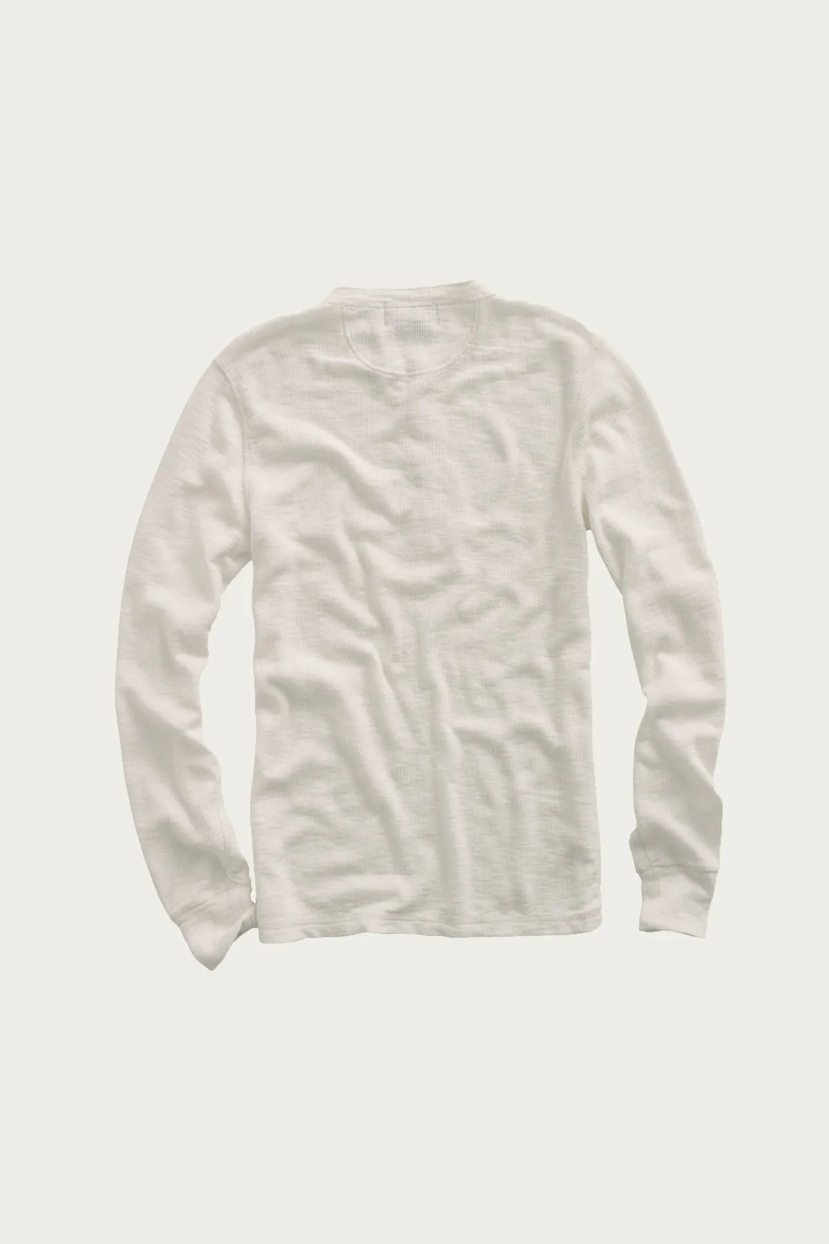 Waffle-Knit Henley Shirt - White sold by Canoe Club product image thumbnail 2