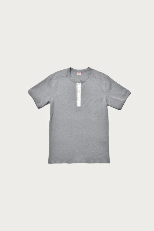 Union Henley Undershirt S/S - Grey made by The Real McCoy's