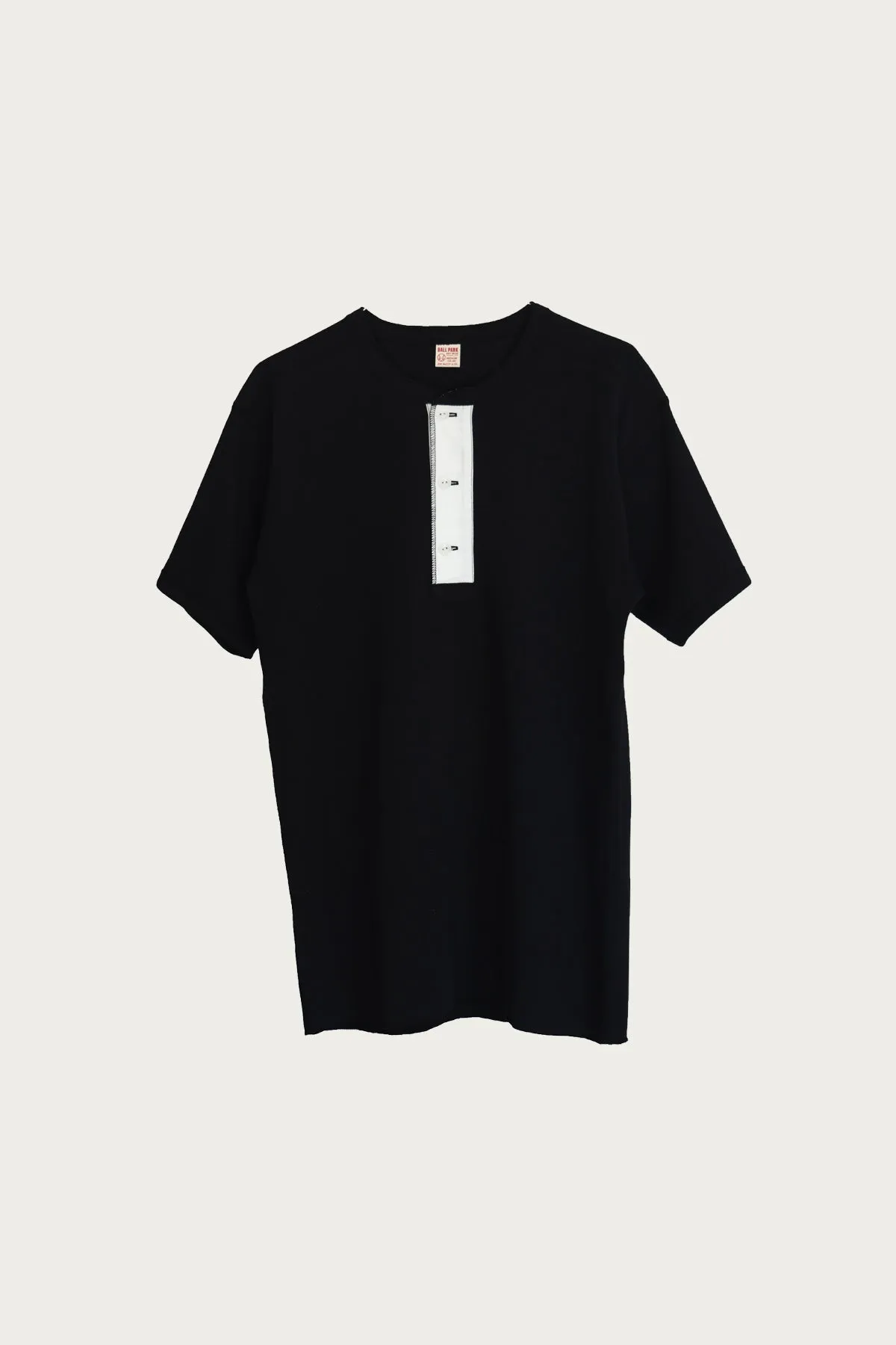 Union Henley Undershirt S/S - Black sold by Canoe Club