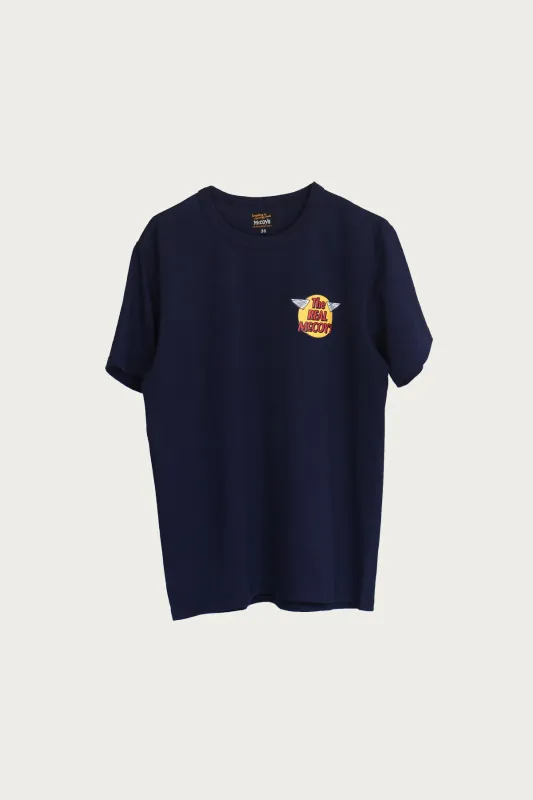 The Real McCoy's Logo Tee - Navy sold by Canoe Club